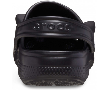Toddler Classic Glow-In-the-Dark Black Cat Clog