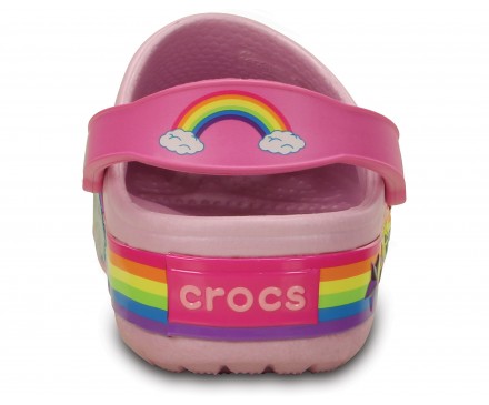 Kids’ CrocsLights Rainbow Heart Clog