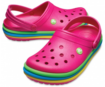 Crocband™ Rainbow Band Clogs