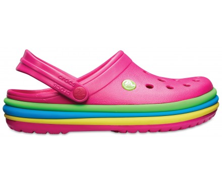 Crocband™ Rainbow Band Clogs