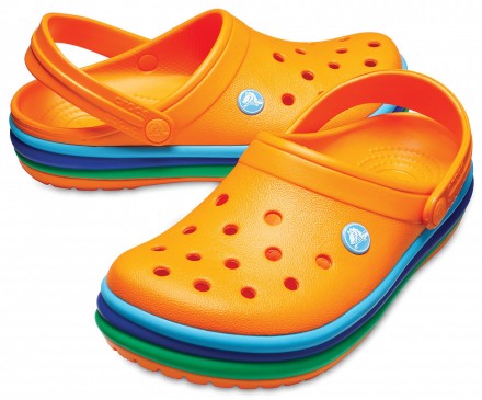 Crocband™ Rainbow Band Clogs