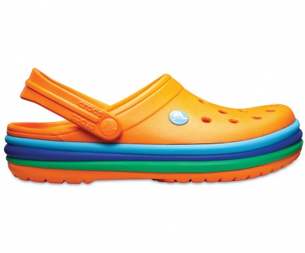 Crocband™ Rainbow Band Clogs