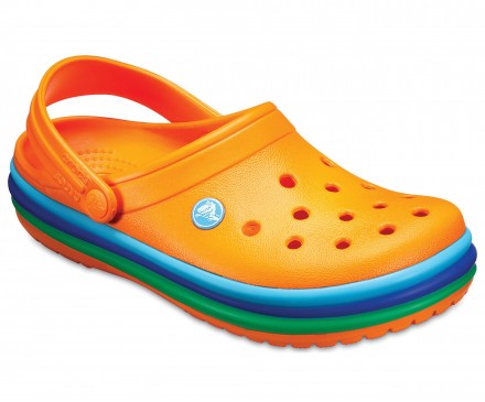 Crocband™ Rainbow Band Clogs