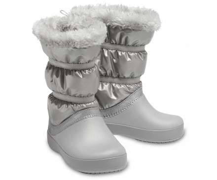 Girls’ Crocband™ LodgePoint Metallic Winter Boot