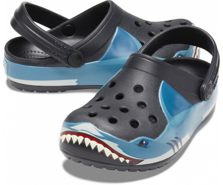 Kids' Crocs Fun Lab Shark Band Clog