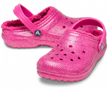 Toddler Classic Lined Glitter Clog