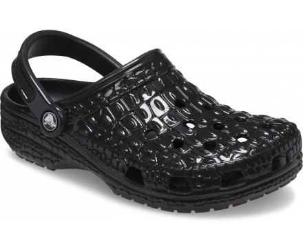 Classic Metallic Crocskin Clog