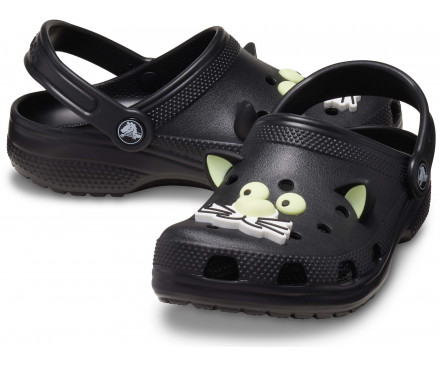 Kids’ Classic Glow-In-the-Dark Black Cat Clog