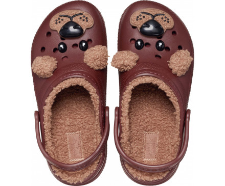 Toddler Classic Lined I AM Brown Bear Clog