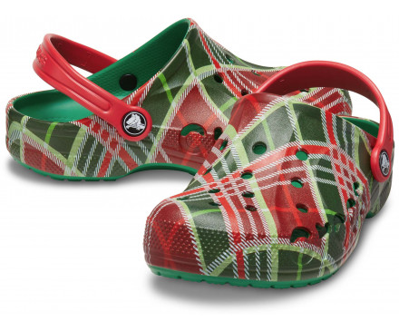 Kids’ Baya Holiday Plaid Clog