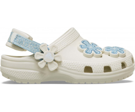 Toddler Classic Denim Flower Adjustable Backstrap Clog