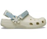 Kids’ Classic Denim Flower Adjustable Backstrap Clog