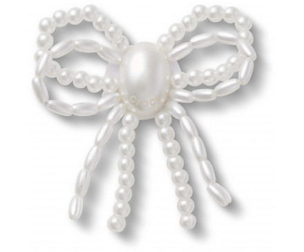 White Pearl Beaded Bow