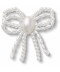 White Pearl Beaded Bow
