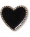 Black Heart with Gold Outline