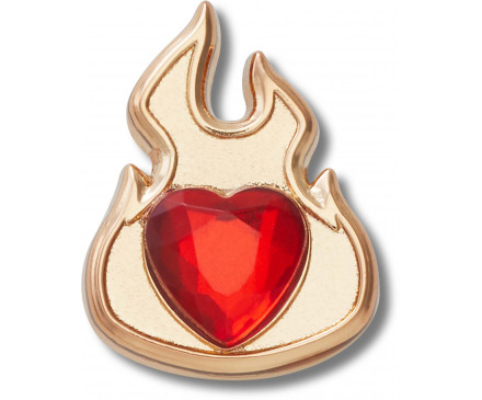 Gold Flame with Ruby Heart 