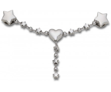 Silver Star and Heart Chain