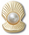 Gold Oyster with Pearl