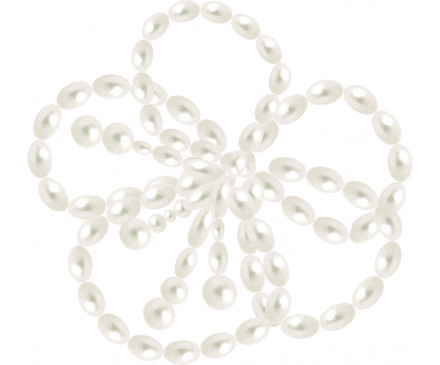 White Pearl Beaded Floral
