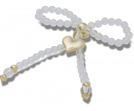 Beaded Bow with Gold Heart