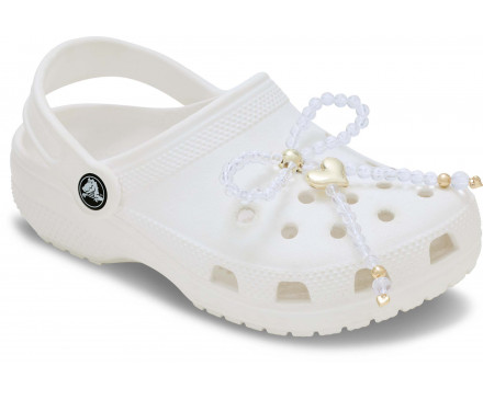 Beaded Bow with Gold Heart