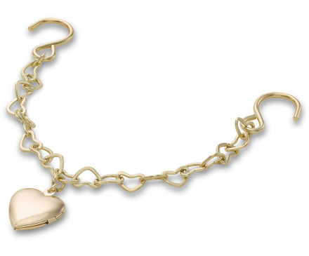 Gold Rivet Chain with Heart