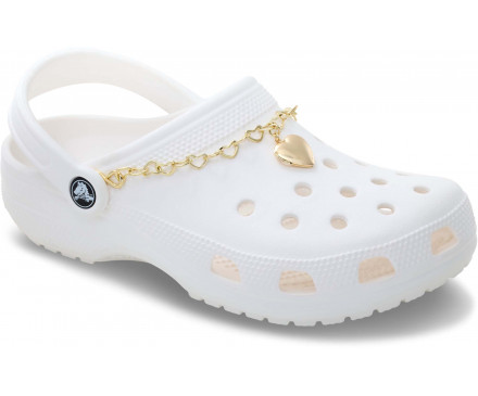 Gold Rivet Chain with Heart