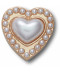 Gold Pearl Heart 